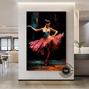 Balerin Duvar Dekoru Kanvas; Akrilik Parlak Etki; İlham Veren Poster