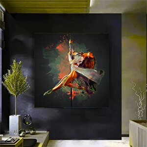 Kırmızı Balerin Duvar Sanatı Kanvas