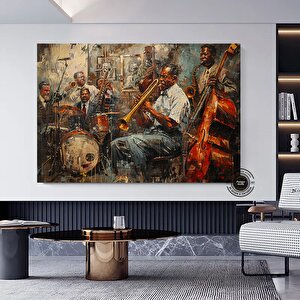 Caz Duvar Sanatı, Müzisyen Baskıları, Afrikalı Sanat Baskıları, Modern Soyut Caz Tablosu, Büyük Boy 40x60 cm