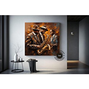 Caz Duvar Dekoru; Caz Orkestrası Sanatı; Müzik Duvar Sanatı; Caz Duvar Sanatı; Oturma Odası Dekoru;