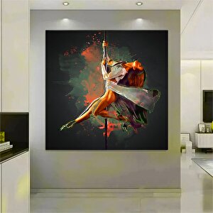 Kırmızı Balerin Duvar Sanatı Kanvas