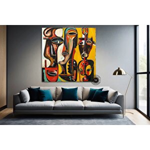 Afrika Soyut Sanatı, Etnik Duvar Baskısı, Afrika Kültürü Temalı Ev Dekoru