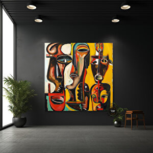 Afrika Soyut Sanatı, Etnik Duvar Baskısı, Afrika Kültürü Temalı Ev Dekoru