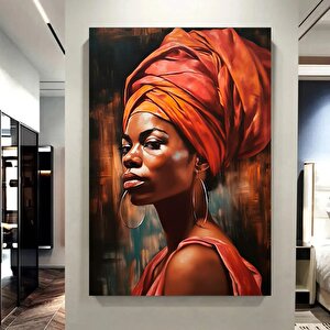 Etnik Başörtülü Kadın Kanvas; Afrika-amerikan Kadın Sanatı