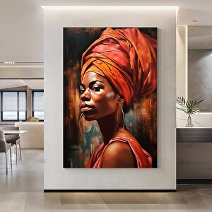 Etnik Başörtülü Kadın Kanvas; Afrika-amerikan Kadın Sanatı