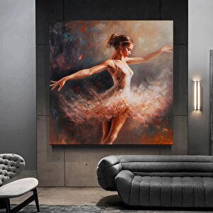 Balerin Dans Eden Kanvas Tablo 40x40 cm