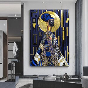 Etnik Kanvas Sanatı, Kadın Duvar Sanatı, Kanvas Duvar Sanatı, Etnik Kadın Duvar Sanatı 60x90 cm