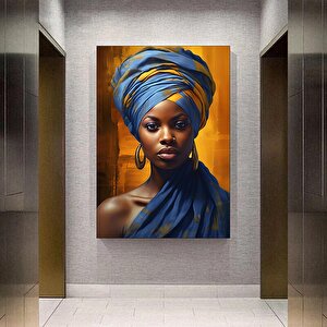 Modern Afrikalı Kadın Tablosu, Oturma Odası İçin Poster, Etnik Kadın Portresi, Afrika Sanatı 50x70 cm