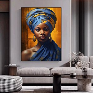 Modern Afrikalı Kadın Tablosu, Oturma Odası İçin Poster, Etnik Kadın Portresi, Afrika Sanatı