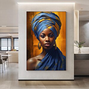 Modern Afrikalı Kadın Tablosu, Oturma Odası İçin Poster, Etnik Kadın Portresi, Afrika Sanatı