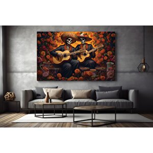 Meksika Kafatası Sanatı; Ölüler Günü Kanvas Tablosu