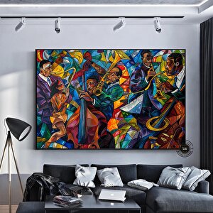 Picasso Tarzı Caz Duvar Sanatı; Soyut Modern Baskılar