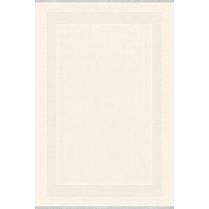 Pamuk Dokuma Taban Halı – Krem; Bej – Geometrik Desen, Makinede Yıkanabilir, Kolay Temizlenebilir, Toz Ve Tüy Tutmaz, Kaymaz, Evcil Hayvan Dostu