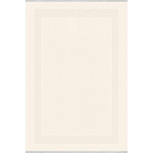 Pamuk Dokuma Taban Halı – Krem; Bej – Geometrik Desen, Makinede Yıkanabilir, Kolay Temizlenebilir, Toz Ve Tüy Tutmaz, Kaymaz, Evcil Hayvan Dostu