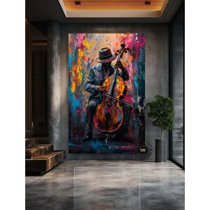 Afrika Caz Sanatı; Afrika Kanvas; Caz Duvar Sanatı; Siyah Müzisyen Kanvas; Sokak Caz Grubu Resmi