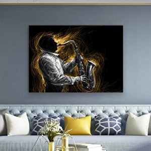 Caz Müzisyeni Kanvas; Şarkıcı Tablo; Poster; Enstrüman Görselleri