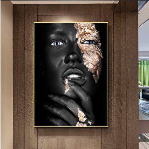 Modern Afrikalı Kadın Tablosu – Oturma Odası Dekoru, Etnik Kadın Sanatı 80x120 cm