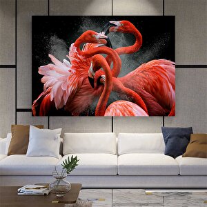 Flamingo Kanvas Tablosu; Kuş Hediye Fikri 120x150 cm
