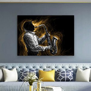 Caz Müzisyeni Kanvas; Şarkıcı Tablo; Poster; Enstrüman Görselleri