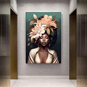 Modern Afrikalı Kadın Tablosu, Oturma Odası İçin Duvar Posteri, Etnik Kadınlar Sanatı 50x70 cm