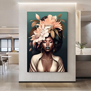 Modern Afrikalı Kadın Tablosu, Oturma Odası İçin Duvar Posteri, Etnik Kadınlar Sanatı