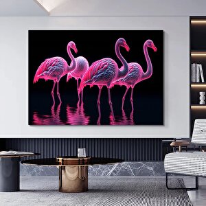 Flamingo Kanvas Sanatı – Tropikal Kuş Teması 70x100 cm