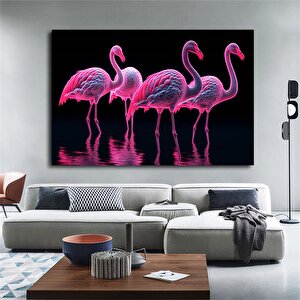 Flamingo Kanvas Sanatı – Tropikal Kuş Teması 70x100 cm