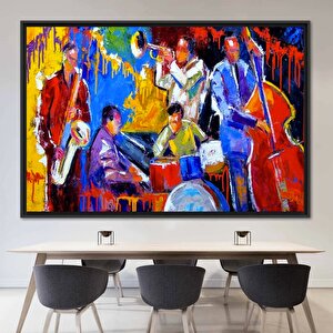 Caz Müzisyeni Posteri Kanvas Duvar Sanatı – Kadın Şarkıcı, Caz Posterleri, Enstrüman Görselleri 80x160 cm