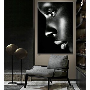 Modern Afrikalı Kadın Tablosu – Oturma Odası Dekoru, Etnik Kadın Sanatı 100x150 cm