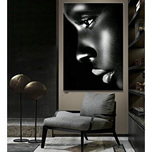 Modern Afrikalı Kadın Tablosu – Oturma Odası Dekoru, Etnik Kadın Sanatı 50x70 cm