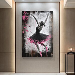 Balerin Graffiti Poster Baskısı, Dans Eden Balerin Duvar Sanatı, Sokak Sanatı Kanvas