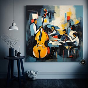 Caz Duvar Dekoru, Caz Orkestra Sanatı, Müzik Duvar Sanatı, Caz Duvar Sanatı, Oturma Odası Dekoru