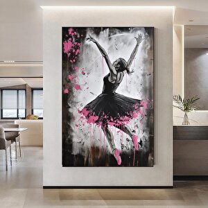 Balerin Graffiti Poster Baskısı, Dans Eden Balerin Duvar Sanatı, Sokak Sanatı Kanvas 30x40 cm
