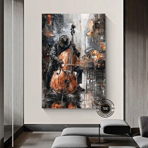 Afrika Caz Sanatı, Afrika Kanvası, Caz Duvar Sanatı, Siyah Müzisyen Kanvası 140x200 cm