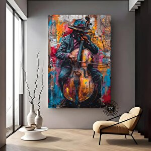 Afrika Caz Sanatı; Afrika Kanvas; Caz Duvar Sanatı; Siyah Müzisyen Kanvas; Sokak Caz Grubu Tablosu