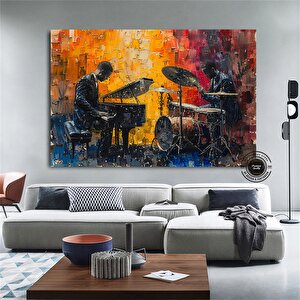 Caz Duvar Sanatı, Müzisyen Baskıları, Soyut Modern Jazz Temalı Kanvas