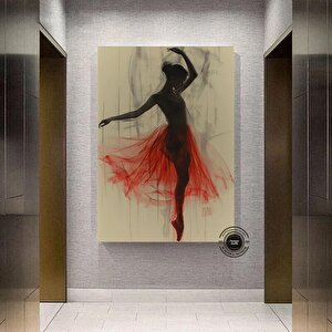 Modern Bale Kanvas Tablosu – Soyut Balerin Baskısı; Dans & Kadın; Ev Hediyesi 70x100 cm