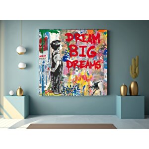 Büyük Hayaller Kur Graffiti Duvar Sanatı; Sokak Sanatı Posteri; Şehir Sanatı Baskısı; Modern Sanat K