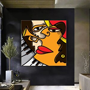 Soyut Caz Tablosu, Müzik Temalı Kanvas Poster