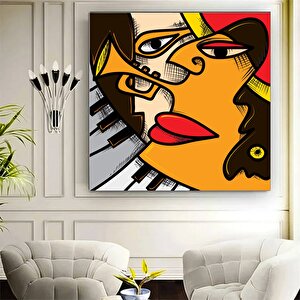 Soyut Caz Tablosu, Müzik Temalı Kanvas Poster