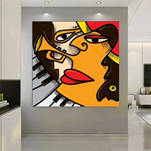 Soyut Caz Tablosu, Müzik Temalı Kanvas Poster