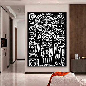 Afrika Kabile Maskesi Kanvas | Etnik Dekor | Büyük Baskı 100x200 cm