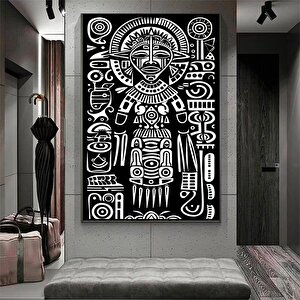 Afrika Kabile Maskesi Kanvas | Etnik Dekor | Büyük Baskı
