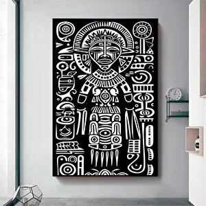 Afrika Kabile Maskesi Kanvas | Etnik Dekor | Büyük Baskı 80x150 cm