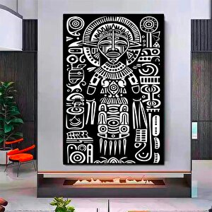 Afrika Kabile Maskesi Kanvas | Etnik Dekor | Büyük Baskı 120x150 cm