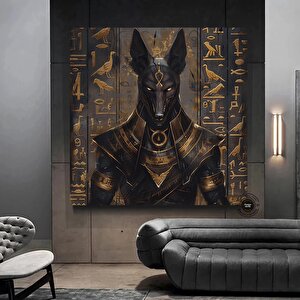 Mısır Tanrısı Anubis Duvar Sanatı, Anubis Çerçeveli Kanvas, Mısır Etnik Duvar Sanatı