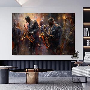 Caz Duvar Sanatı | Müzisyen Baskıları | Afrika Duvar Baskıları | Soyut Modern Sanat | Büyük Soyut Ta 90x180 cm