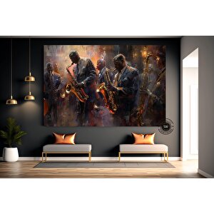 Caz Duvar Sanatı | Müzisyen Baskıları | Afrika Duvar Baskıları | Soyut Modern Sanat | Büyük Soyut Ta 90x180 cm