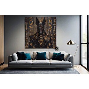 Mısır Tanrısı Anubis Duvar Sanatı, Anubis Çerçeveli Kanvas, Mısır Etnik Duvar Sanatı