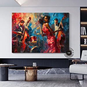Caz Duvar Sanatı; Müzisyen Baskıları; Soyut Modern 60x120 cm